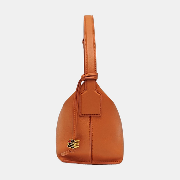 Leather Shoulder Bag Orange