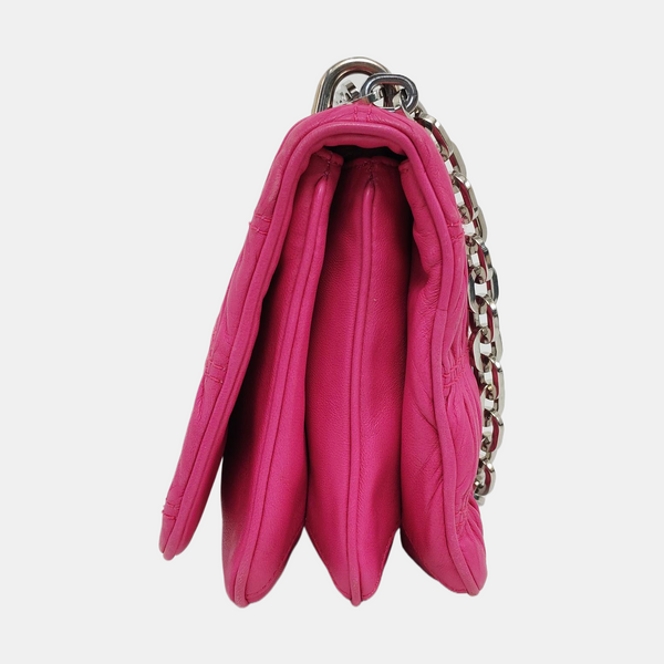Quilted Lambskin Shoulder Bag Red