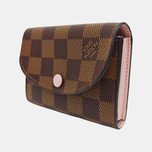 ROSALIE Damier Ebene Coated Canvas Brown Wallet