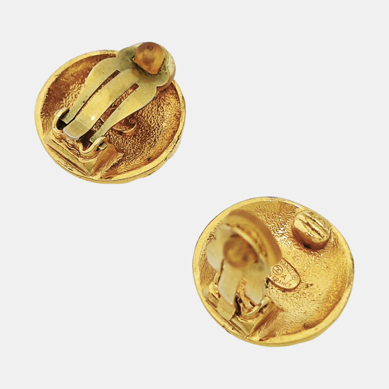 Metal Gold Clip On Earrings