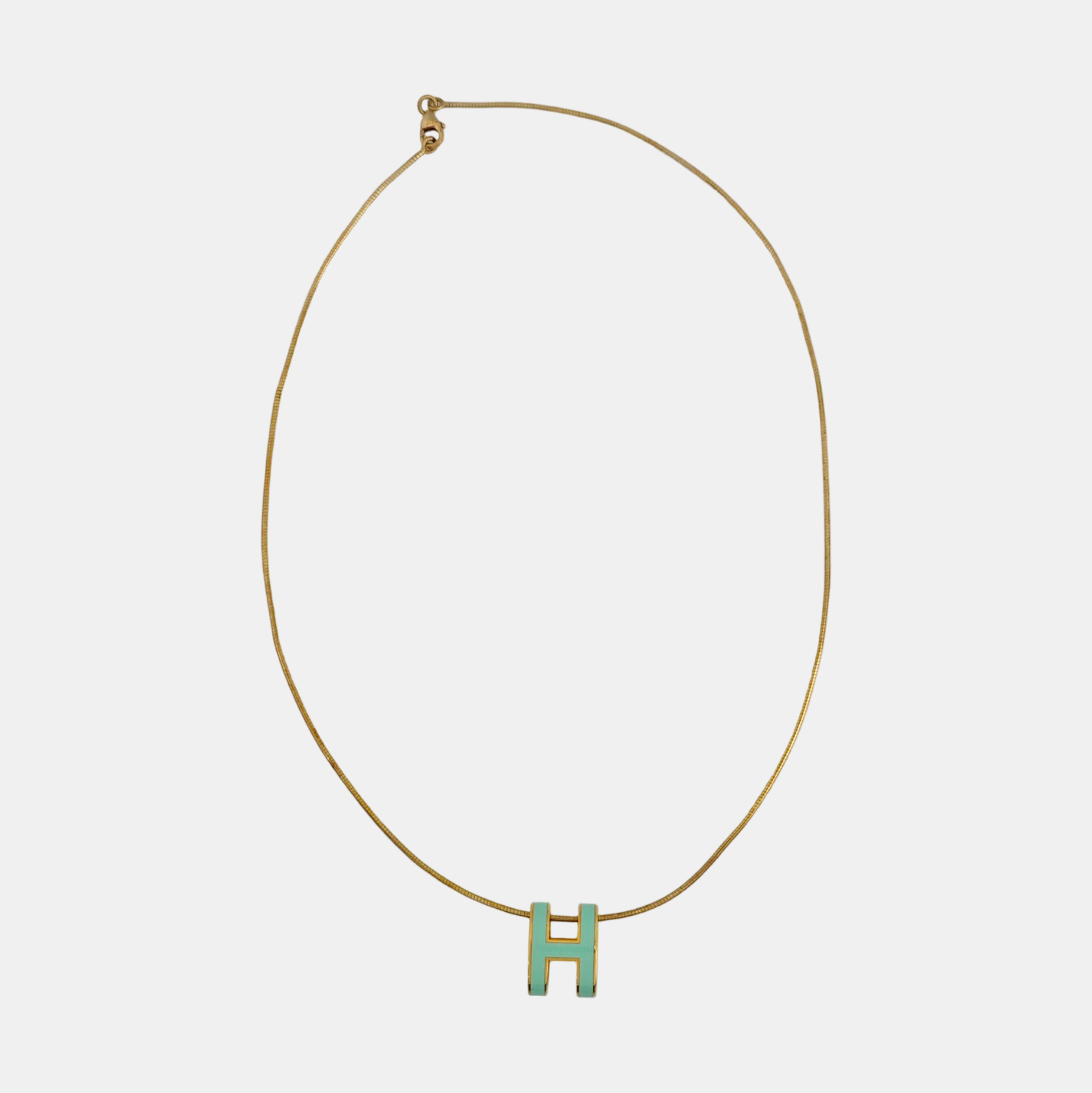 Pop H 925 Sterling Silver Gold Necklace