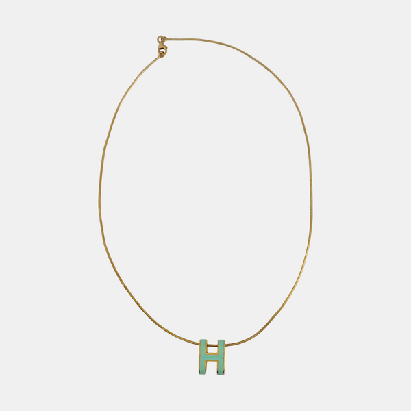Pop H 925 Sterling Silver Gold Necklace