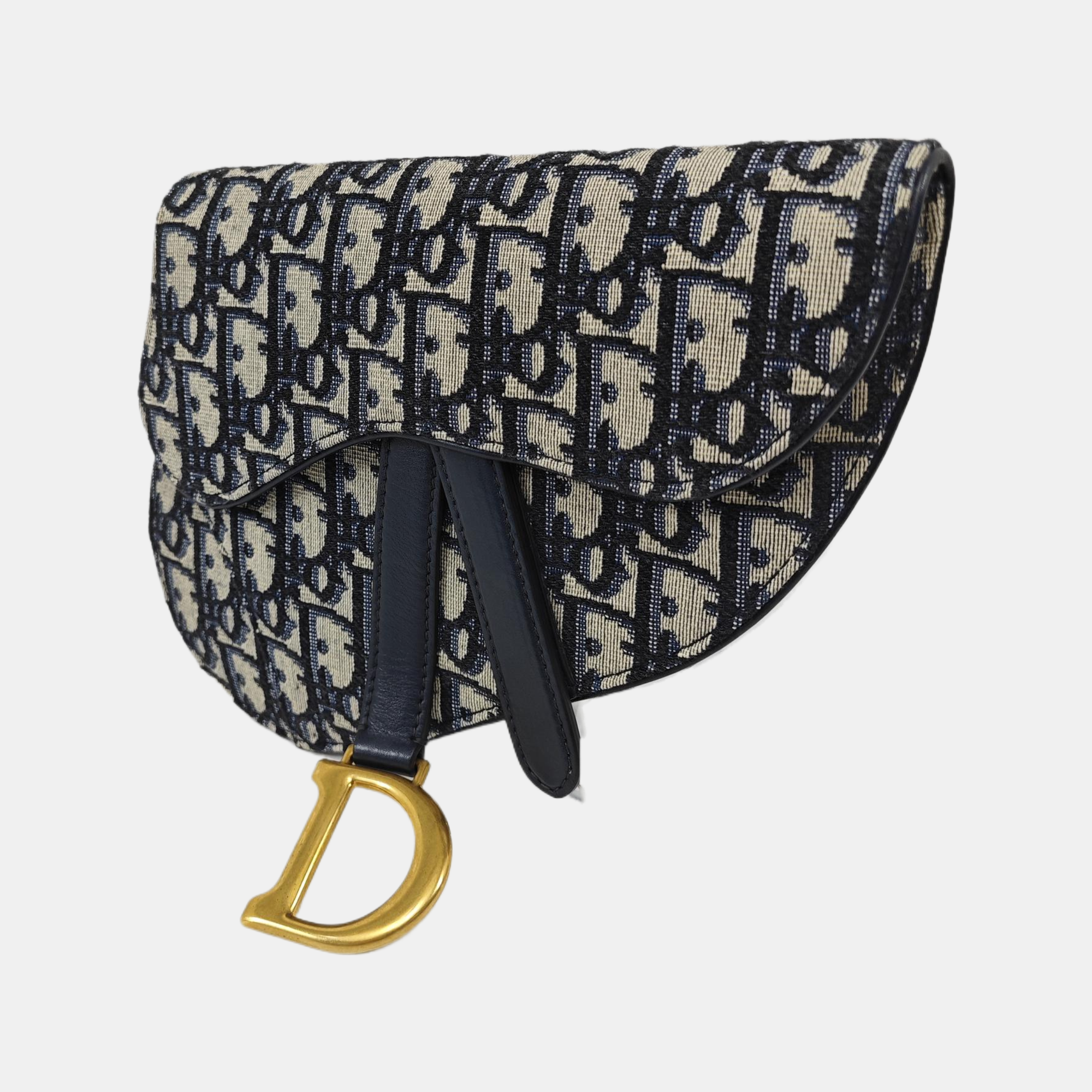 Saddle Mini Oblique Canvas Blue