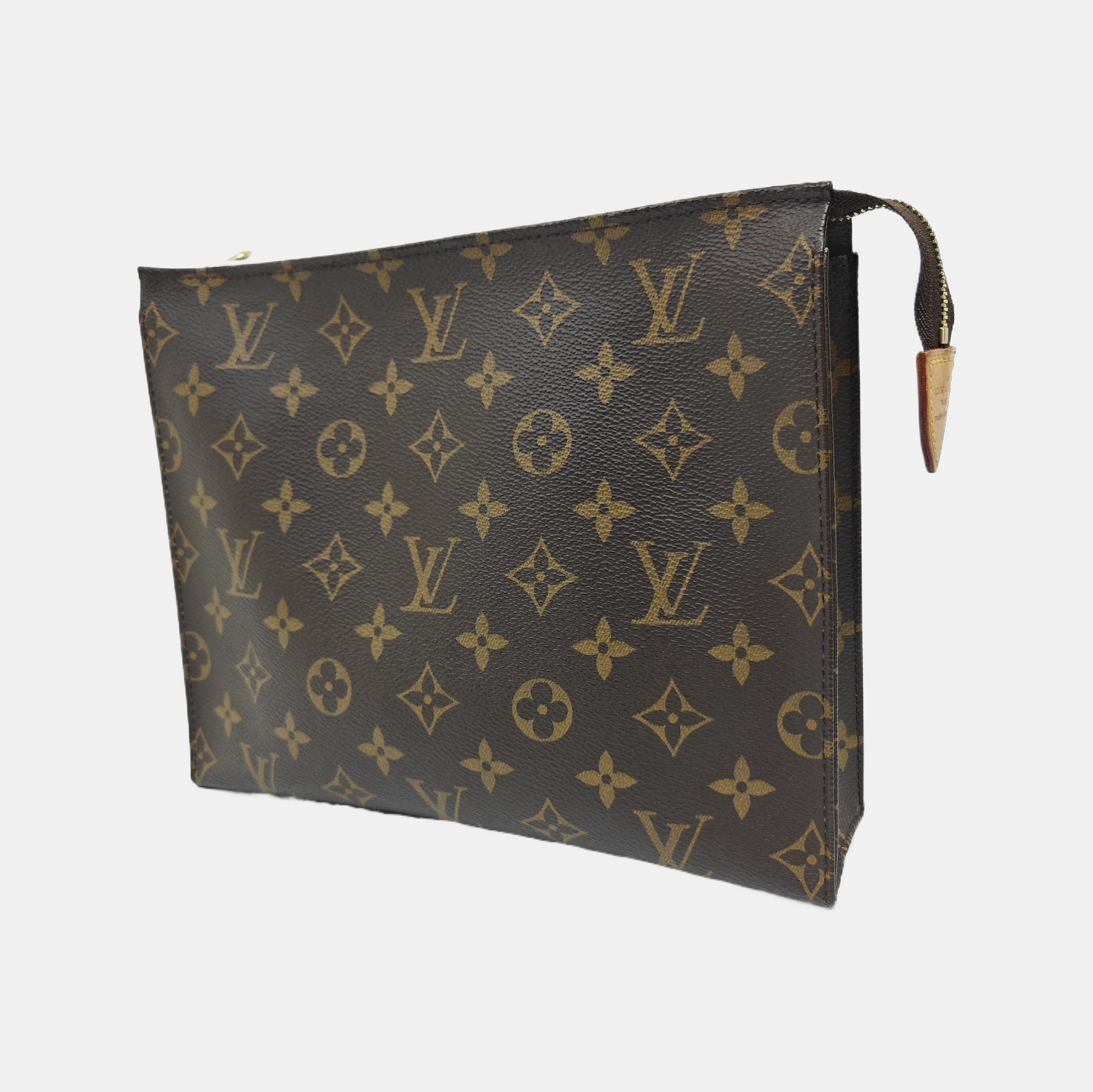 TOILET POCKET 26 Monogram Coated Canvas Brown