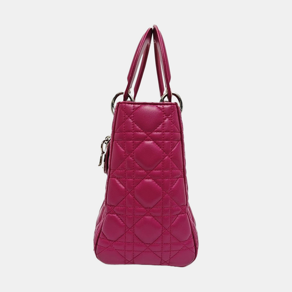 Lady Dior Medium Cannage Lambskin Red