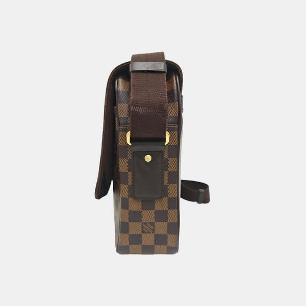 SHELTON MM Damier Ebene Coated Canvas Brown