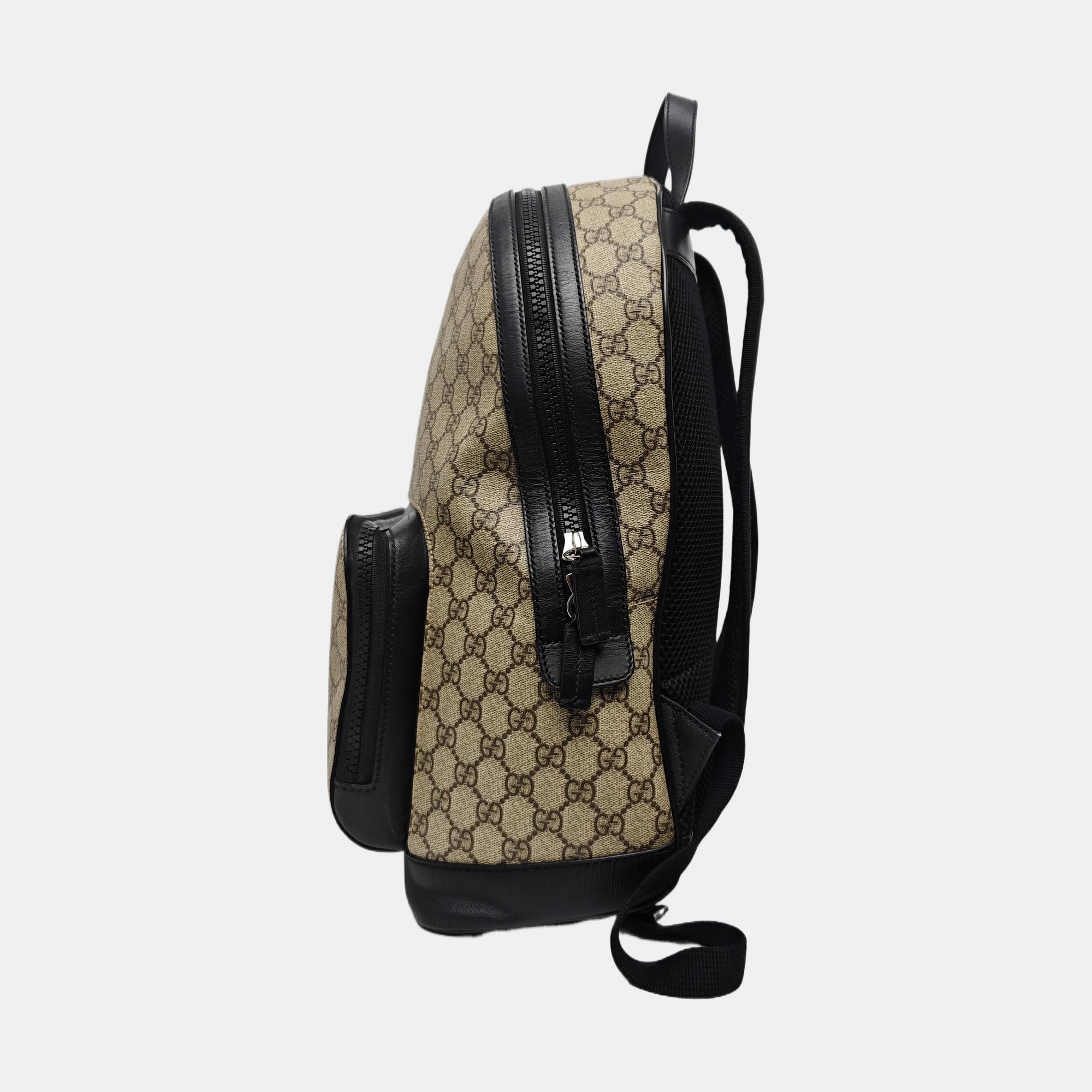Monogram Coated Canvas Backpack Black
