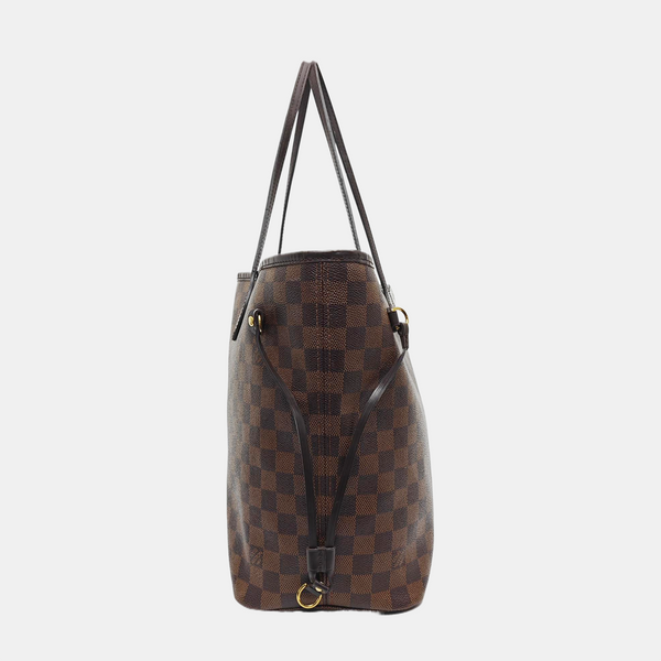 Authenticated pre-owned  NEVERFULL MM Damier Ebene Coated Canvas Brown - Tote Bag at Looply