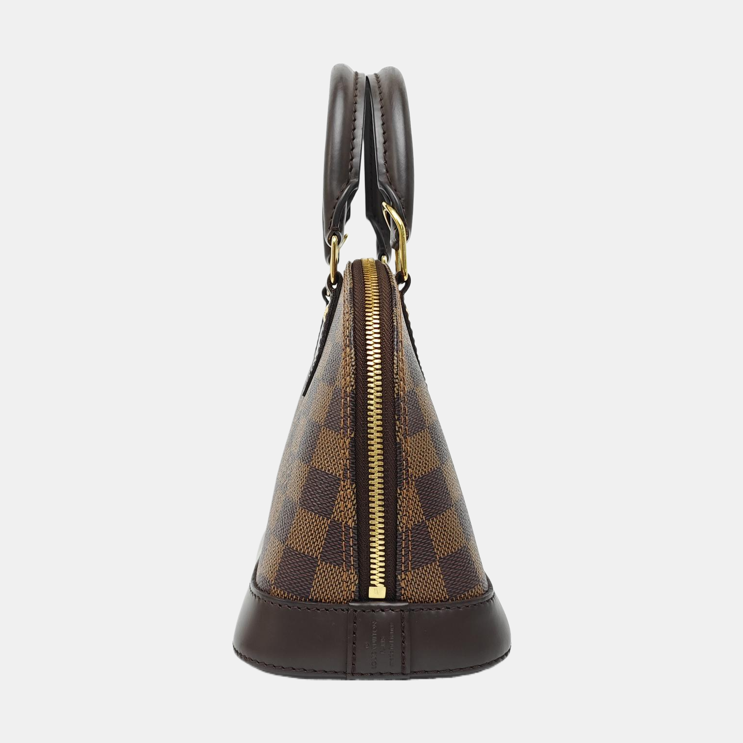 ALMA BB Damier Ebene Coated Canvas Brown