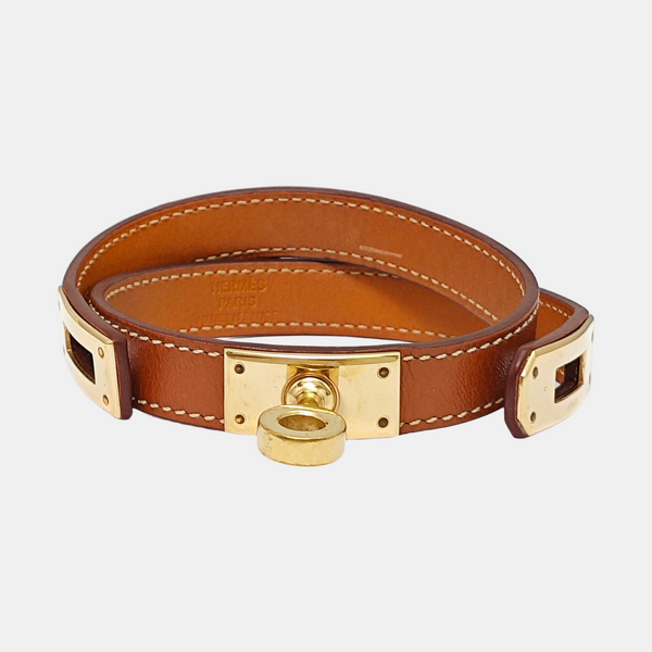 Pulsera Kelly de cuero marrón
