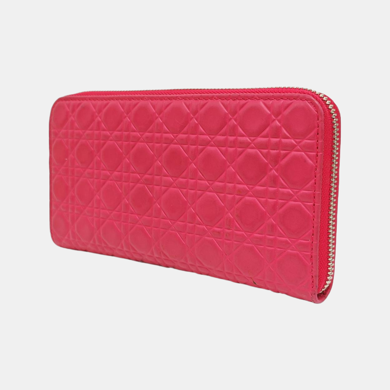 Lady Dior Small Cannage Calfskin Pink Wallet