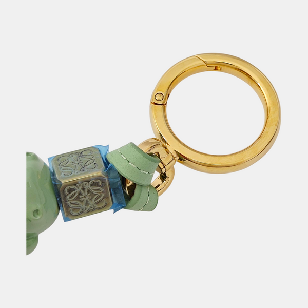Leather Bag Charm Green