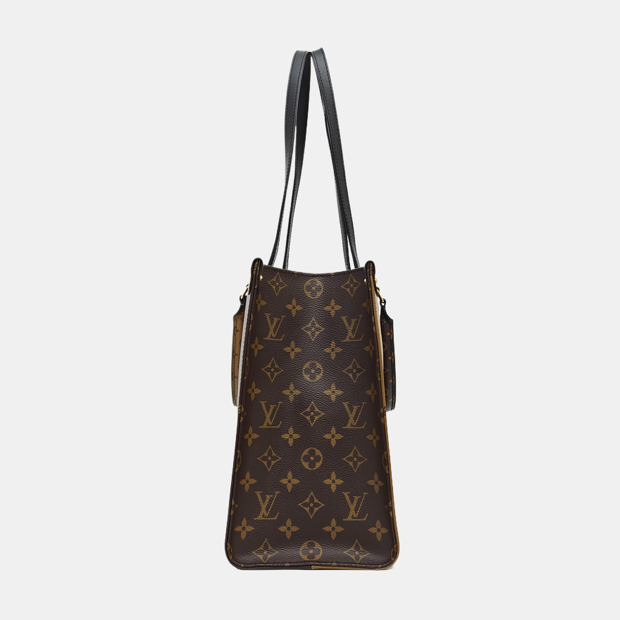 ONTHEGO MM Monogram Coated Canvas Brown