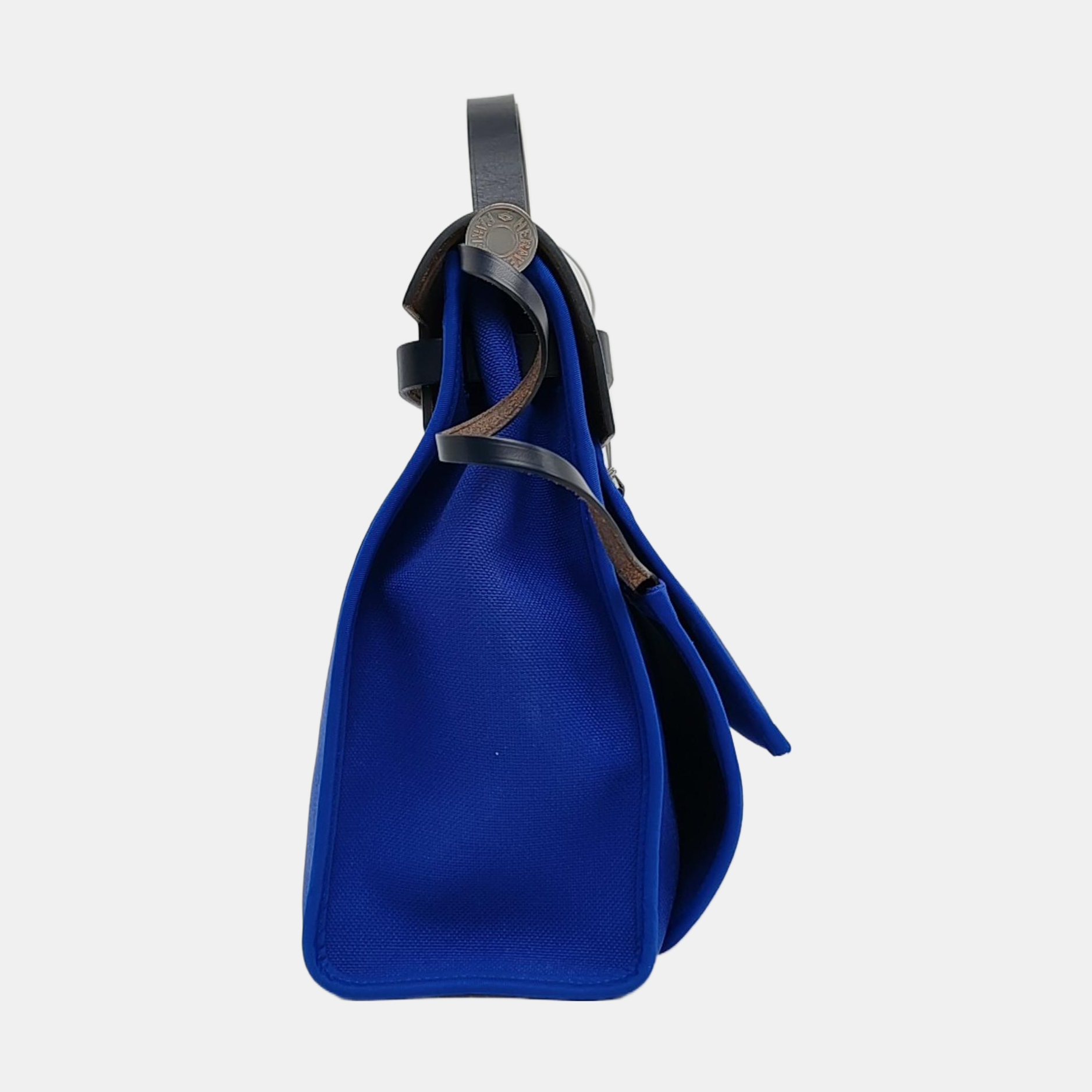 Authenticated pre-owned  Herbag 31 Canvas Blue - Shoulder Bag at Looply