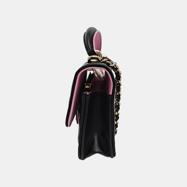 WOC Mini Quilted Lambskin Black
