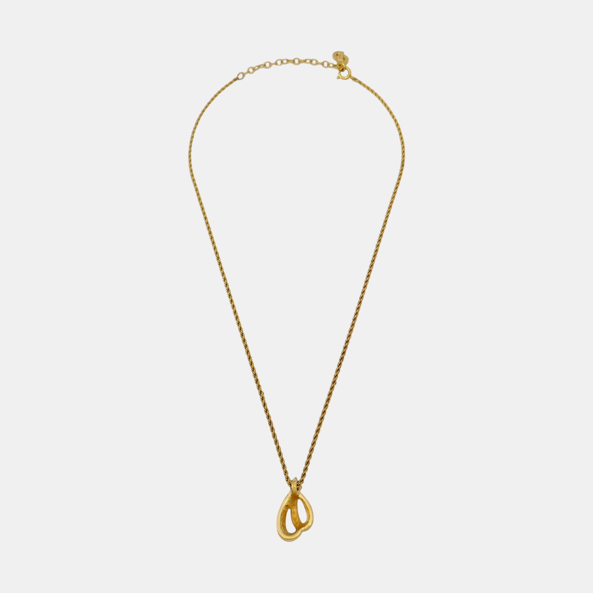 Twist Round Metal Gold Necklace