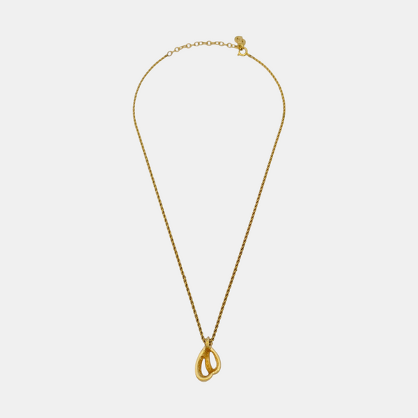 Twist Round Metal Gold Necklace
