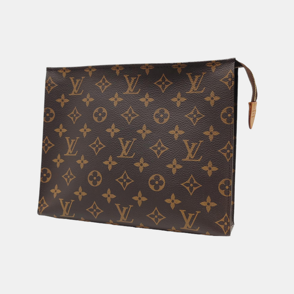 TOILET POCKET 26 Monogram Coated Canvas Brown