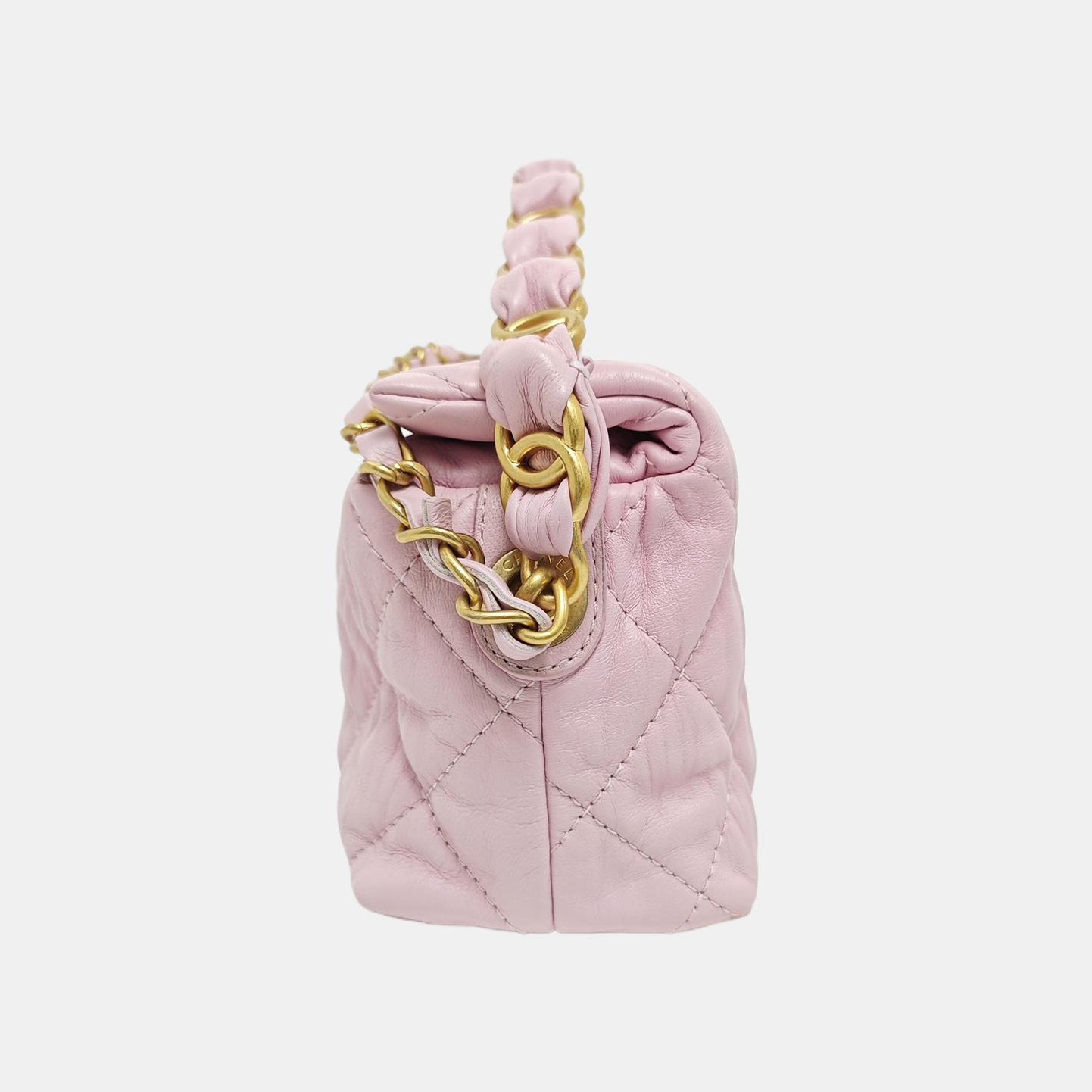 Quilted Lambskin Shoulder Bag Pink