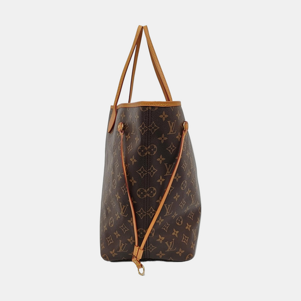NEVERFULL Monogram Coated Canvas Brown