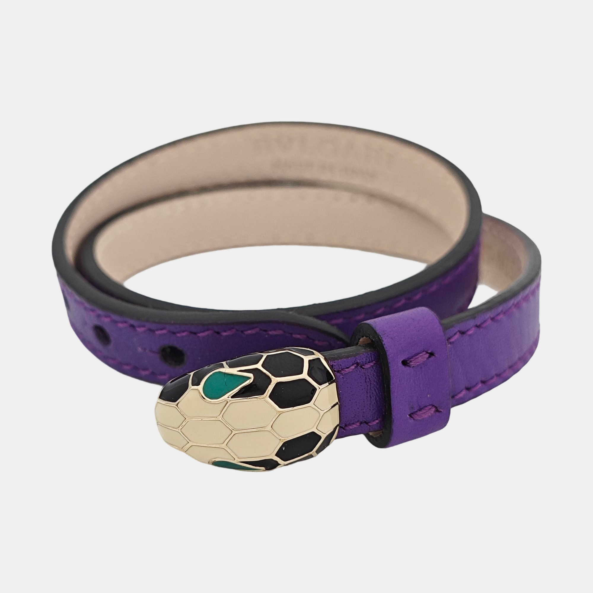 SERPENTI Brass Purple Bangle