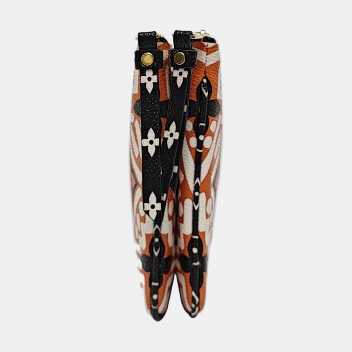 DOUBLE ZIP Coated Canvas Multicolor