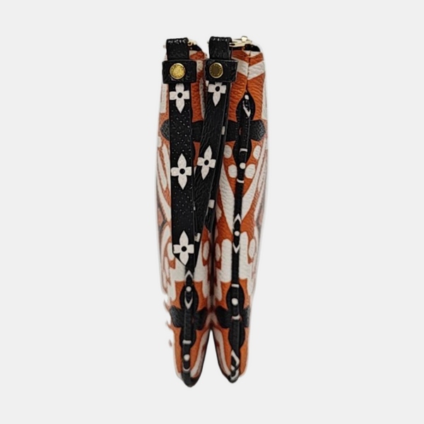 DOUBLE ZIP Coated Canvas Multicolor