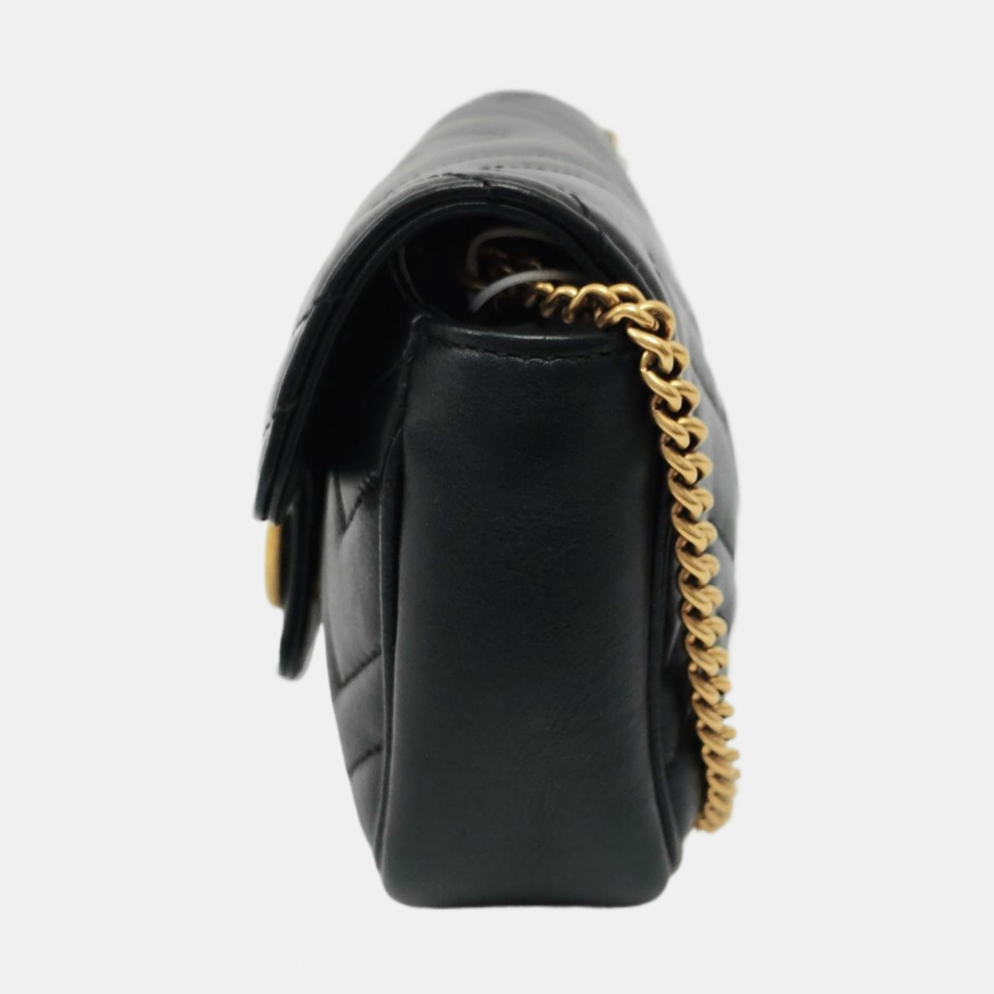 GG Marmont Mini Quilted Calfskin Black