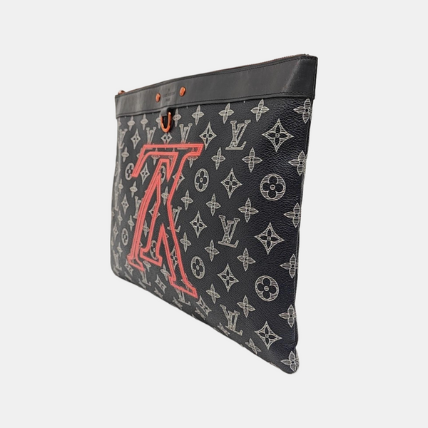 APOLLO GM Monogram Coated Canvas Blue