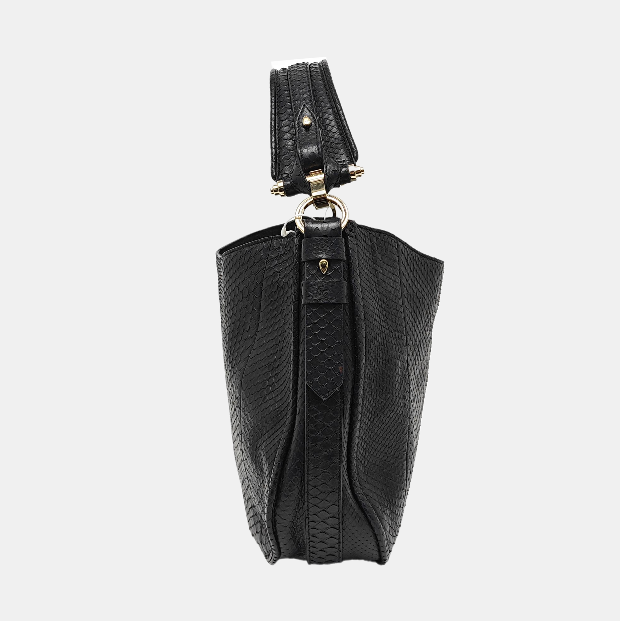 Python Shoulder Bag Black