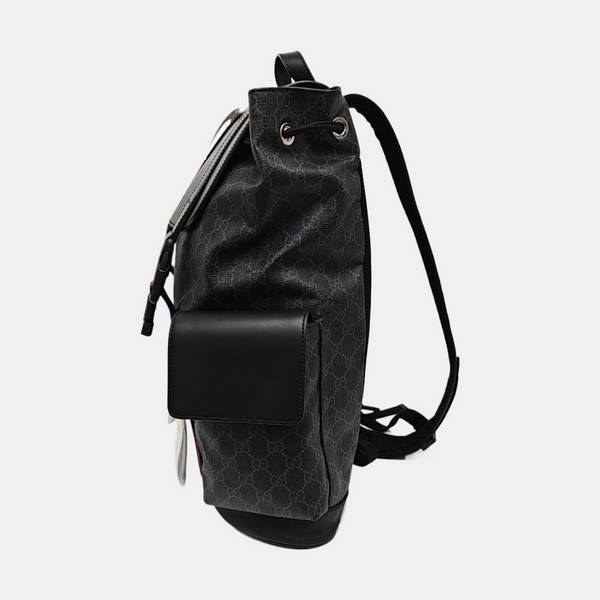 GG Supreme Monogram Coated Canvas Black