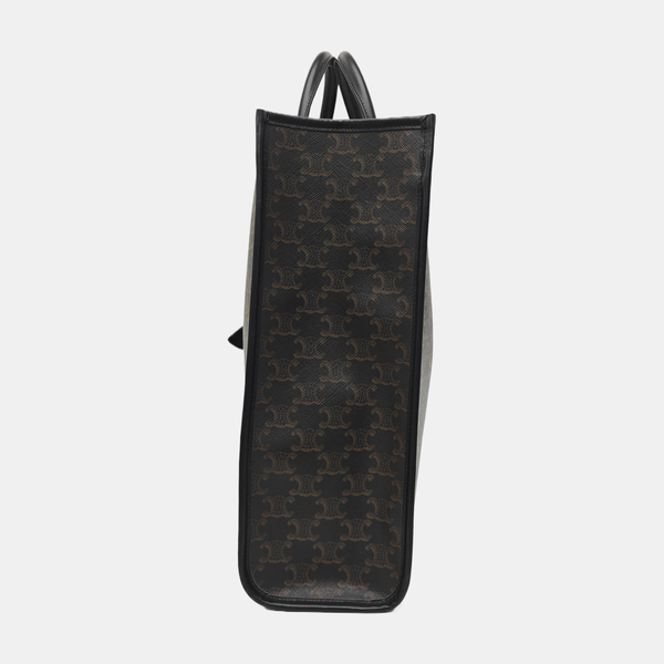 Coated Canvas Shoulder Bag Brown