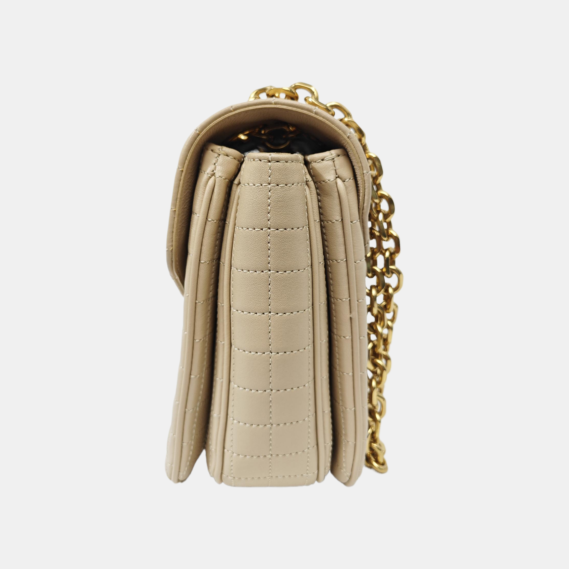 C Medium Quilted Calfskin Beige