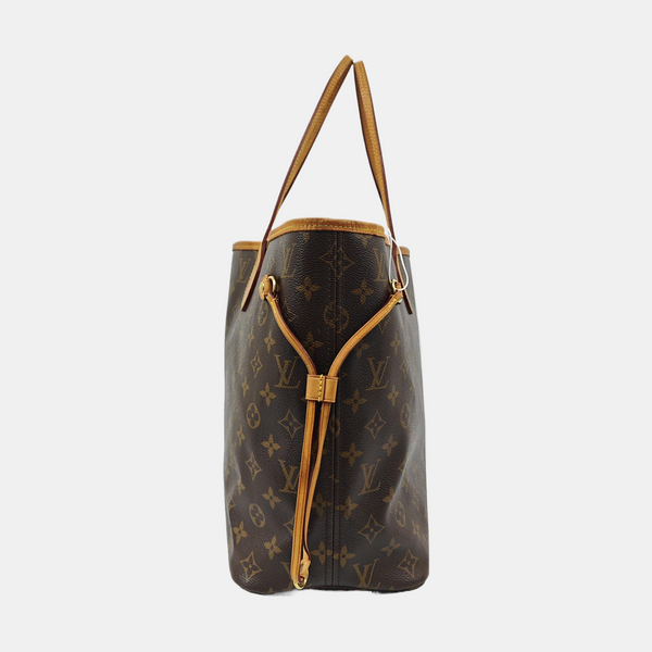 NEVERFULL MM Monogram Coated Canvas Brown