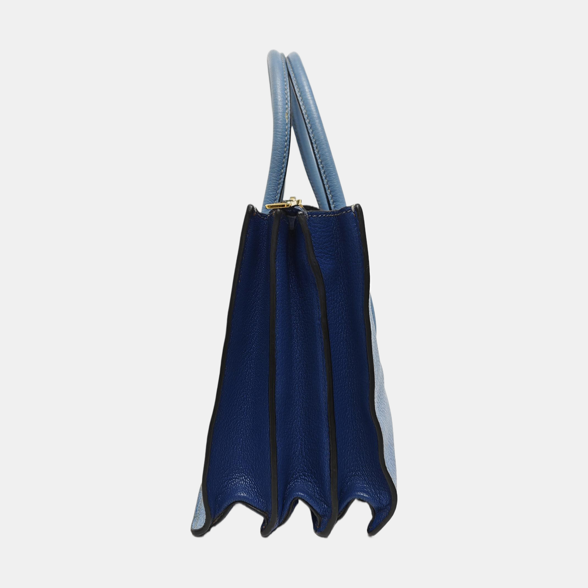 Calfskin Shoulder Bag Blue