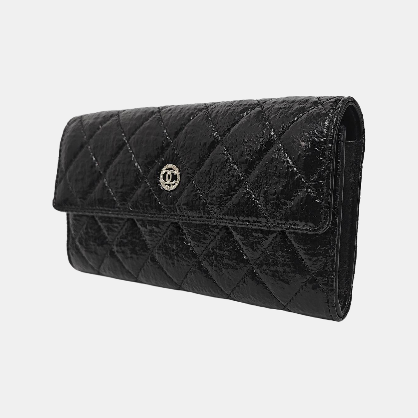 Quilted Calfskin Wallet Black