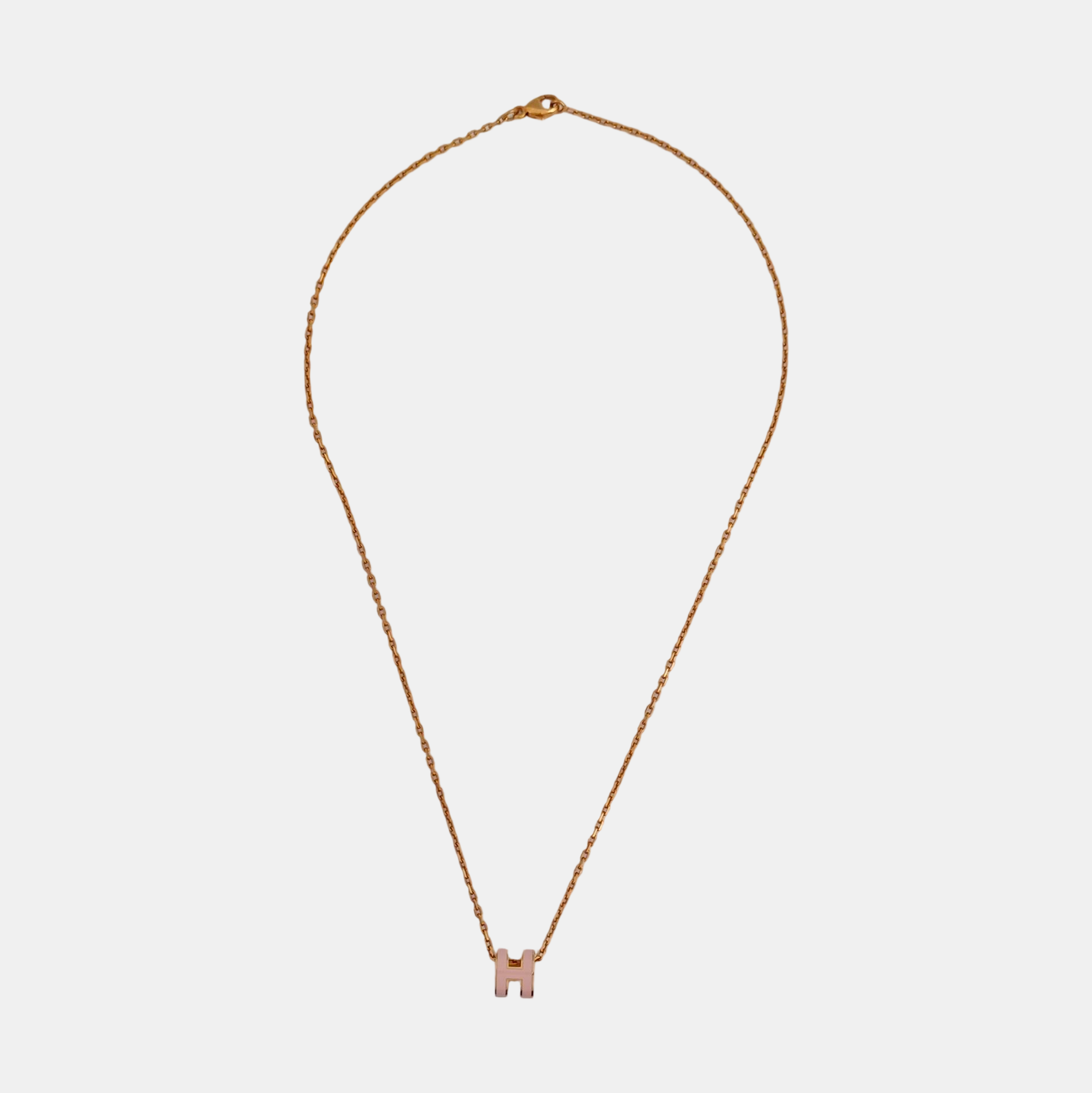 Pop H Metal Rose Gold Necklace