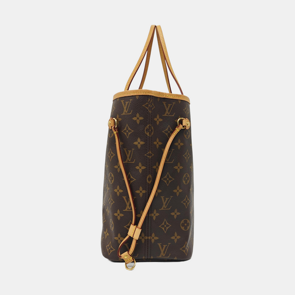 NEVERFULL MM Monogram Coated Canvas Brown