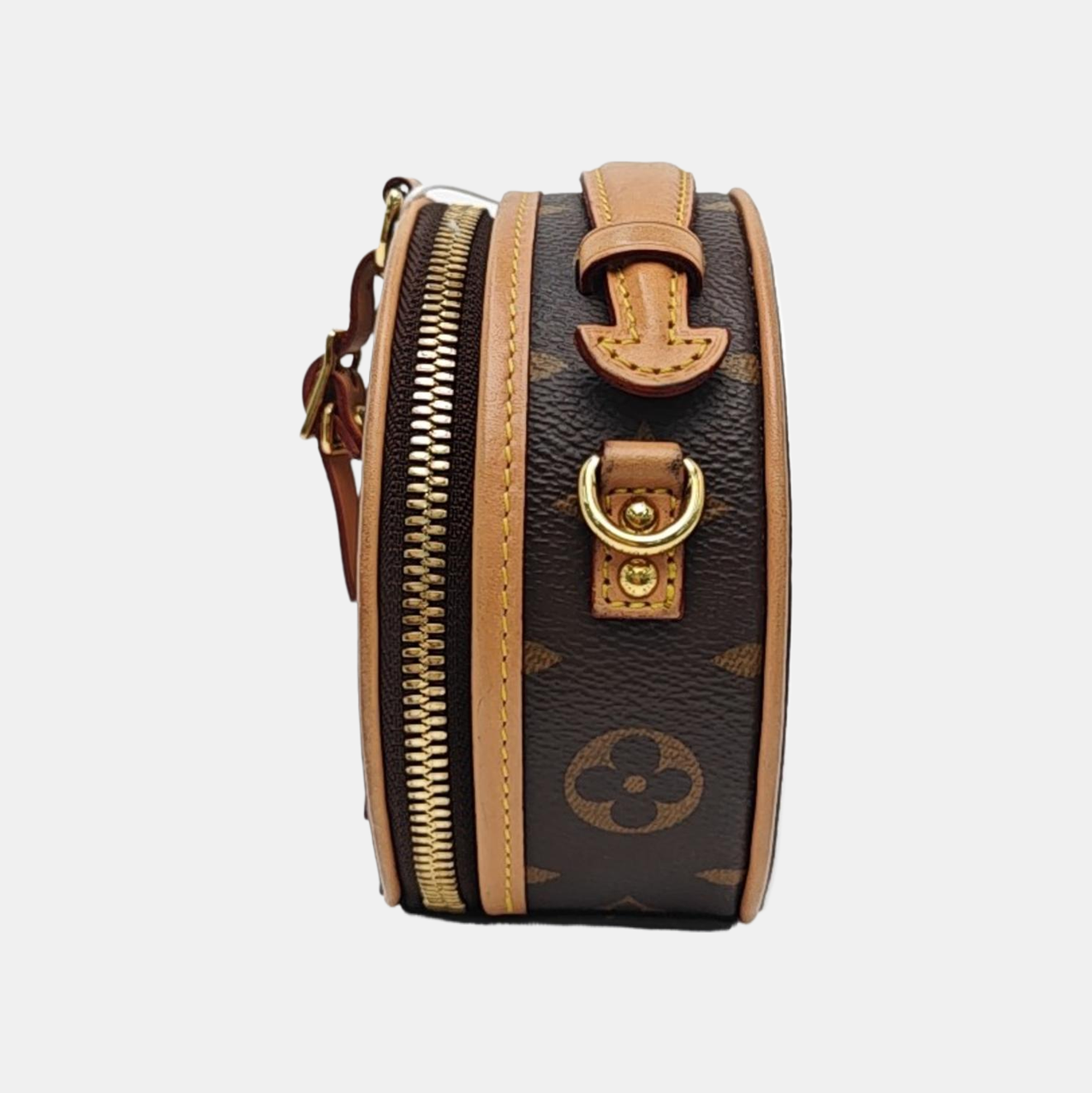 BOITE CHAPEAU Mini Monogram Coated Canvas Brown