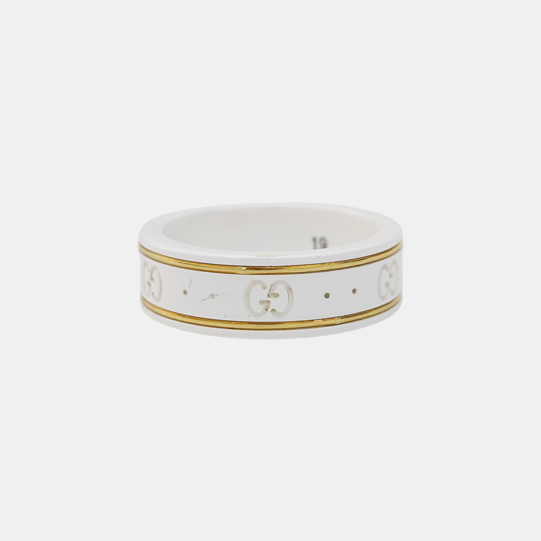 Icon 18k Gold White Ring HK 19