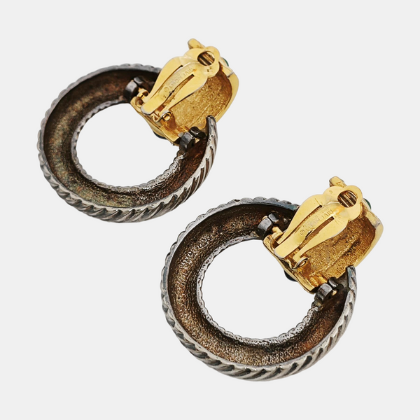 Metal Silver Clip On Earrings