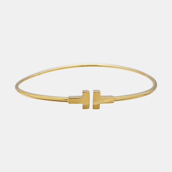 Tiffany T 18k Gold Bangle