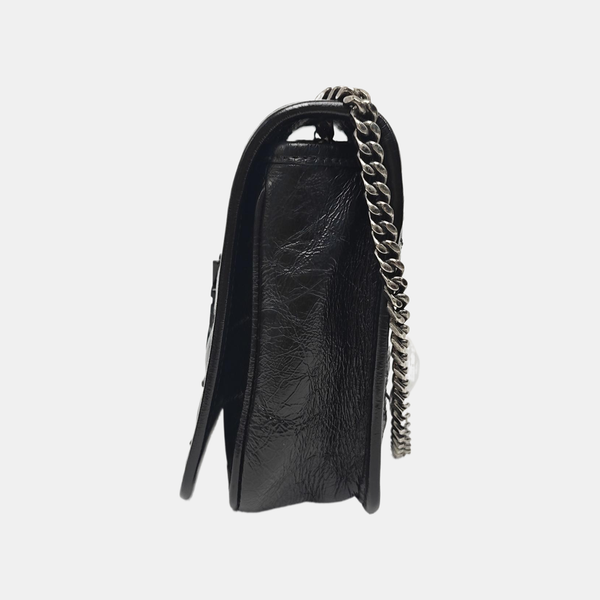 NIKI Mini Chevron Calfskin Black