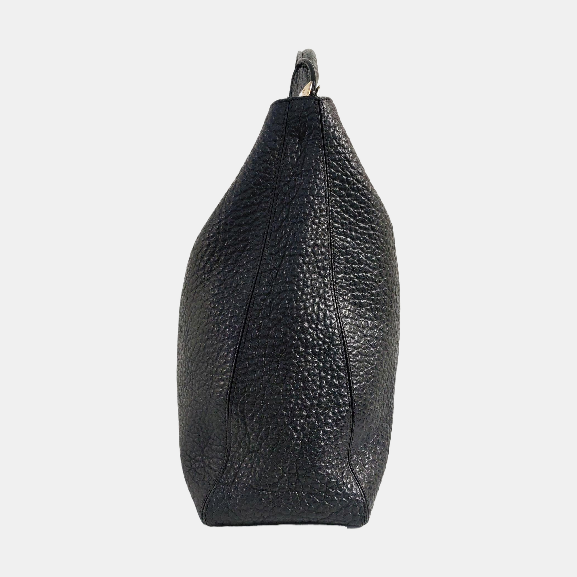 Calfskin Bucket Bag Black