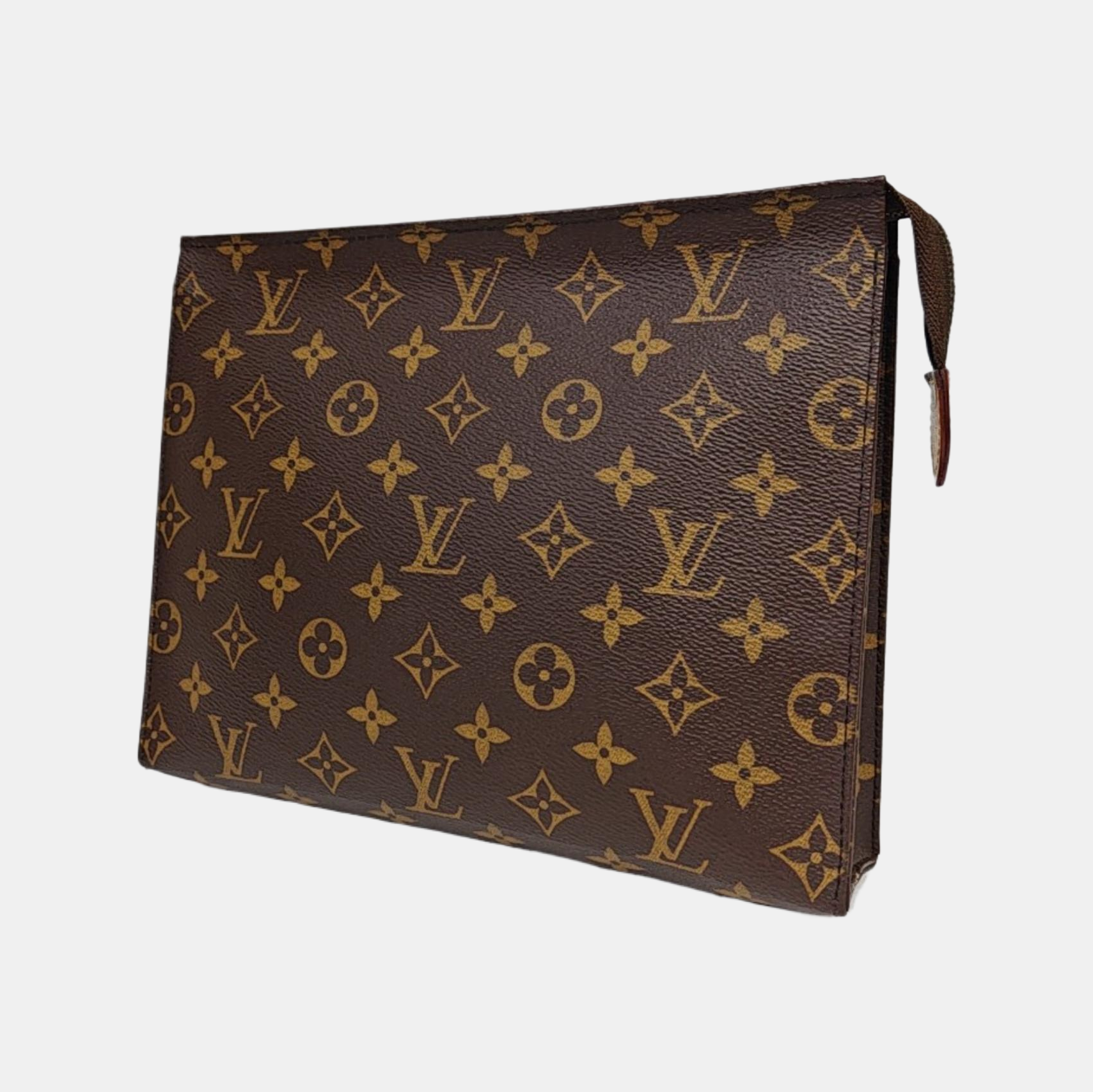 TOILET POCKET 26 Monogram Coated Canvas Brown