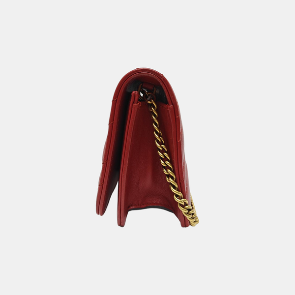 GG Marmont Super Mini Quilted Calfskin Red