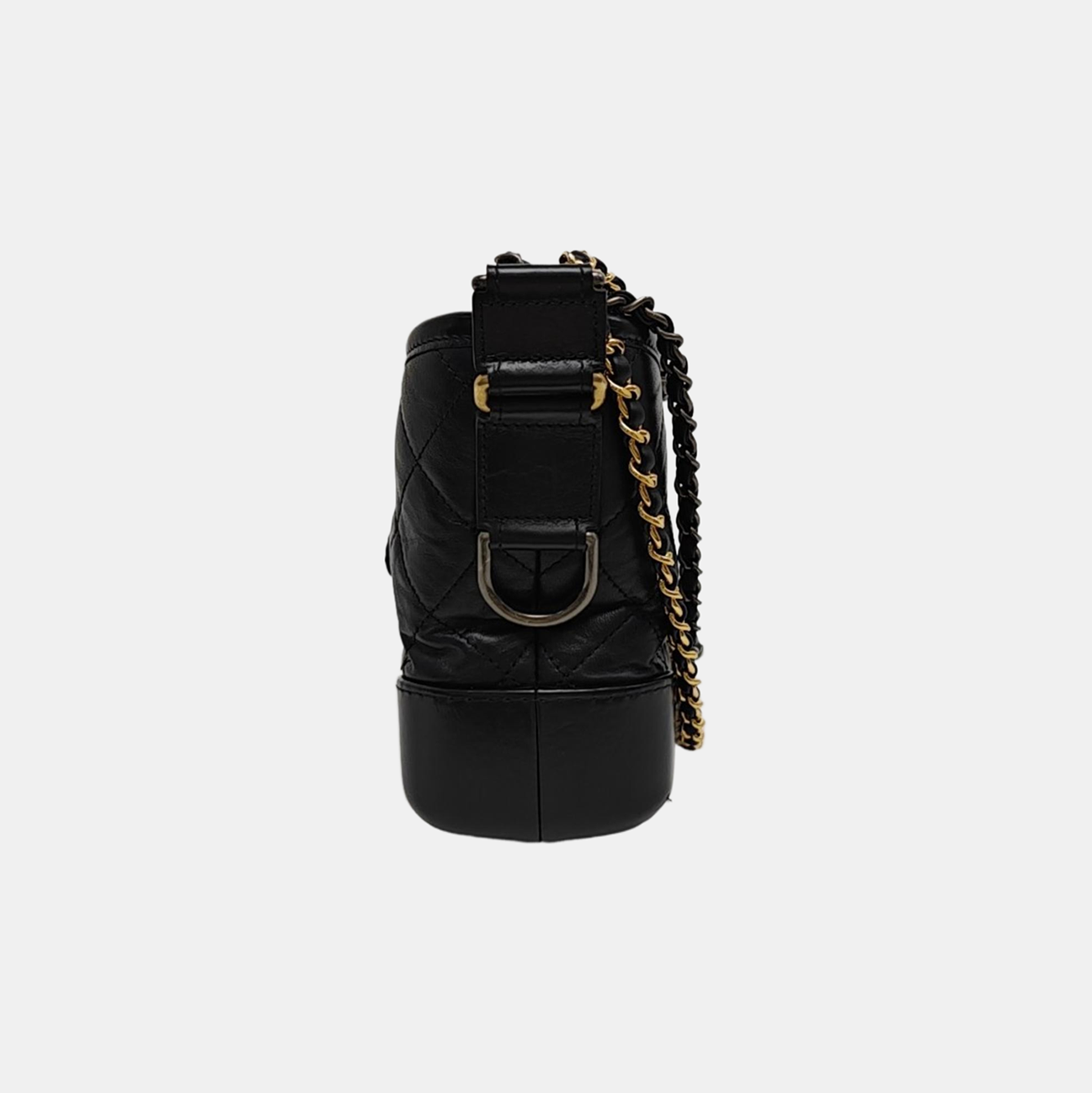 GABRIELLE Small Quilted Vintage Calf Black