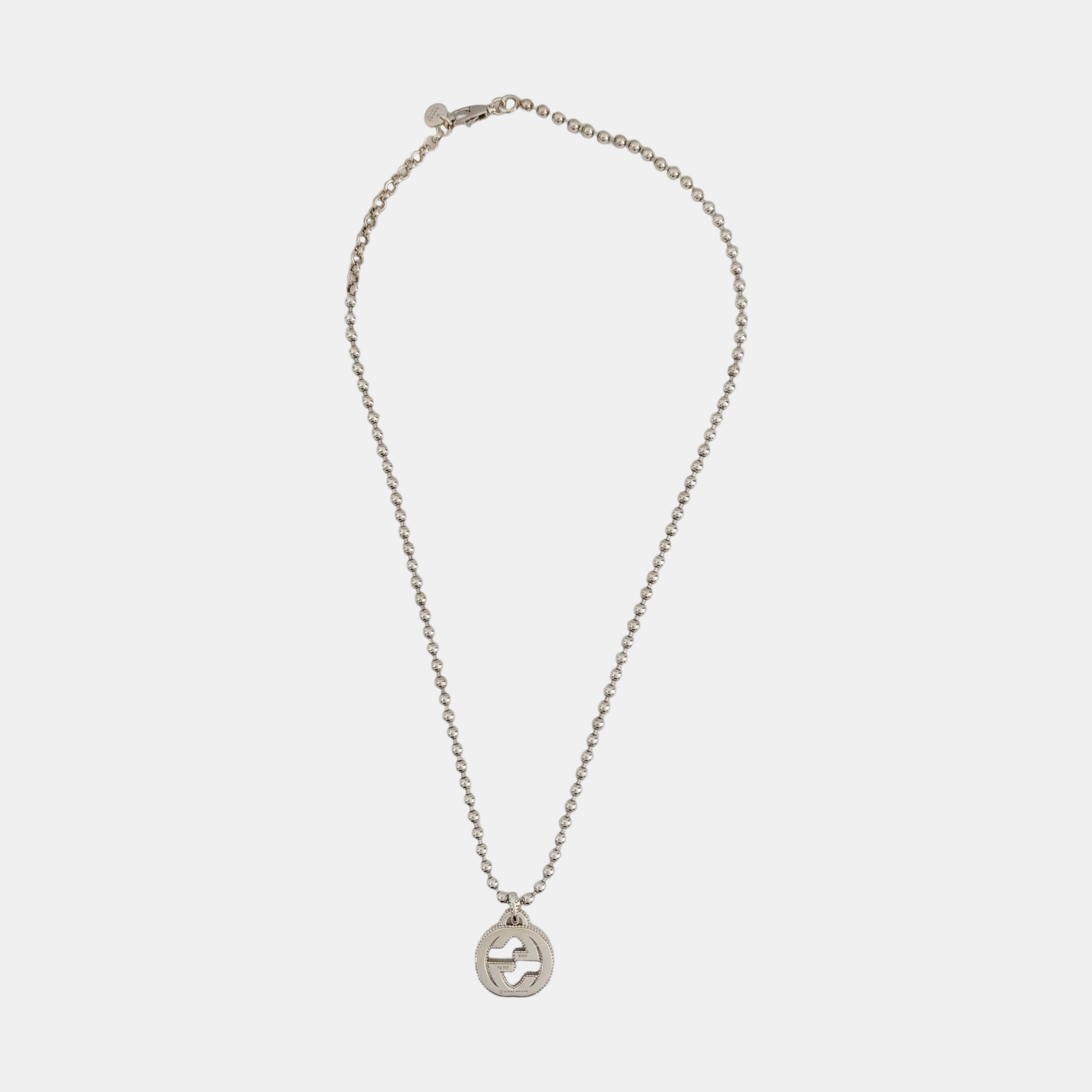 Interlocking G 925 Sterling Silver Necklace