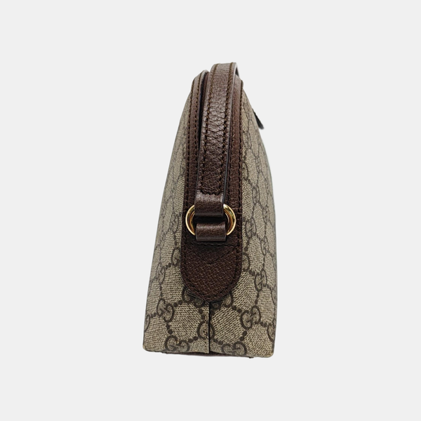 Ophidia Small Monogram Lona Revestida Beige