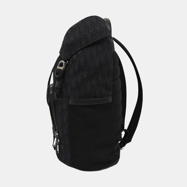 Oblique Canvas Backpack Black